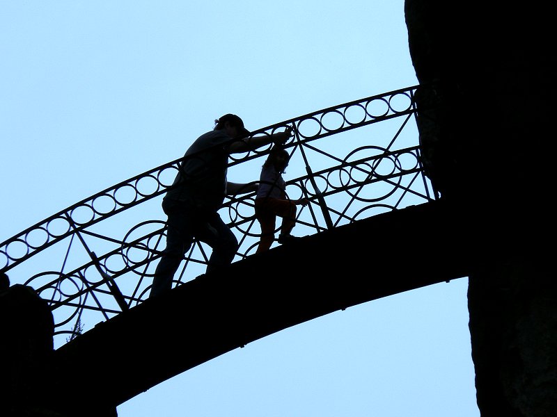 Eisenbrücke vom Treppenfelsen zum Turmfelsen