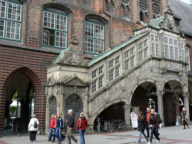 Renaissancetreppe am Rathaus in Lübeck