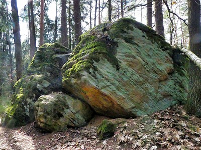Keuper-Sandstein im Ebnether Felsenlabyrinth