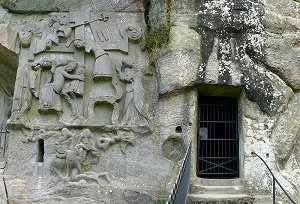Externsteine - Zugang zur großen Grotte