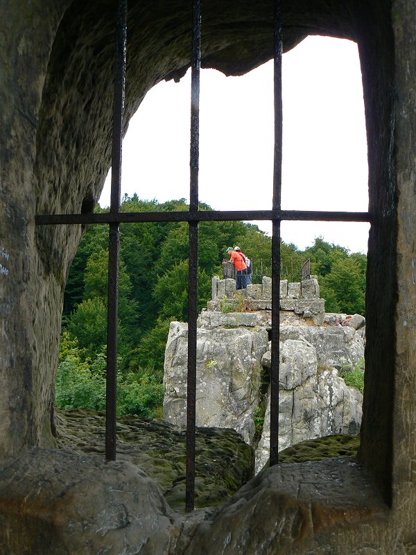 Blick vom Turmfelsen zum Grottenfelsen