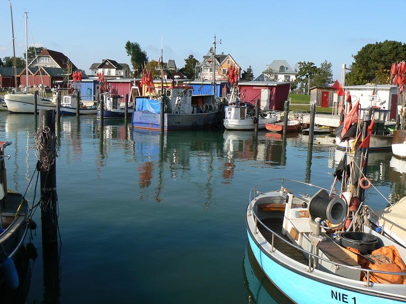 Der Hafen von Niendorf an der Ostsee