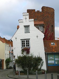 Schiefes Haus in der Lübecker Altstadt