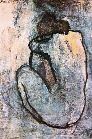 Pablo Picasso Akt vor rotem Hintergrund Kunstpostkarte 