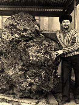 Angeblich ein Teil des Tunguska-Meteoriten, der das Tunguska-Ereignis verursacht haben soll