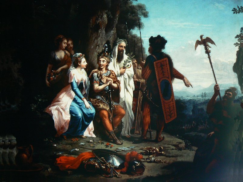 Arminius oder "Hermann der Cherusker" mit seiner Frau Thusnelda